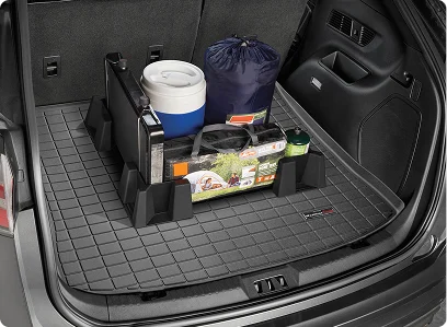 cargotech installed in trunk carrying camping gear